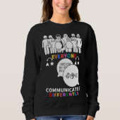 Van in april Draag we rood in plaats van autisme. Trui (Voorkant)