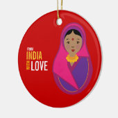 Van India met liefdesadoptie Keramisch Ornament (Links)