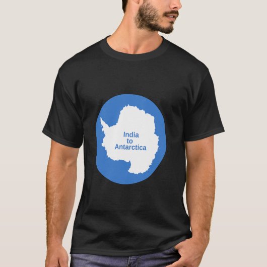 Van India naar Antarctica T-shirt (Voorkant)