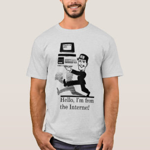 Van internet (grijs) t-shirt