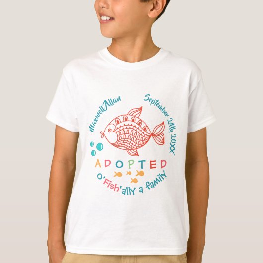 van ish'ally a Family Fish Thgifts T-shirt (Voorkant)