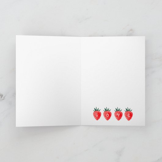 Van je berry veel Red Strawberry Valentijnse Feestdagen Kaart (Binnen)