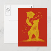 Van je Californië—Rood en Goud Briefkaart (Voorkant / Achterkant)