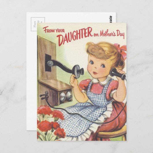 Van je dochter op Moederdag Briefkaart (Voorkant / Achterkant)