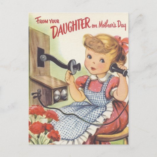 Van je dochter op Moederdag Briefkaart (Voorkant)