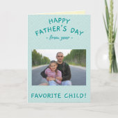 Van je favoriete aangepaste Vaderdag foto voor kin Kaart (Voorkant)