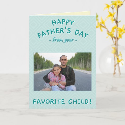 Van je favoriete aangepaste Vaderdag foto voor kin Kaart (Gele Bloem)