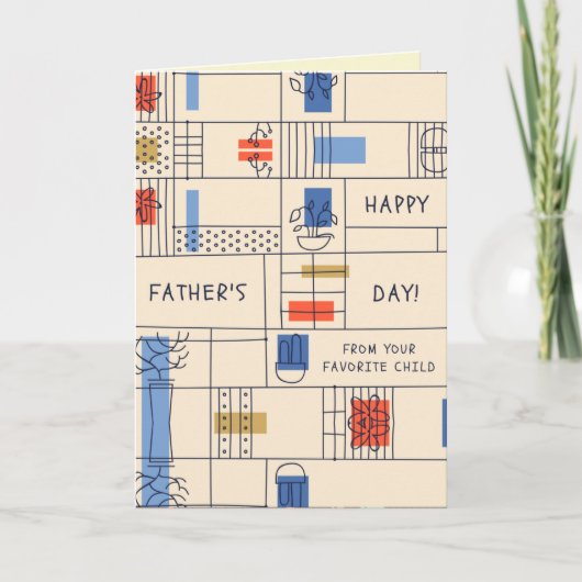 Van je favoriete kind Happy Vaderdag-kaart Kaart (Voorkant)