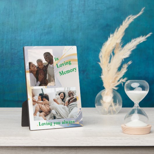 Van je houden altijd gepersonaliseerde tafelblad p fotoplaat (Zijkant)