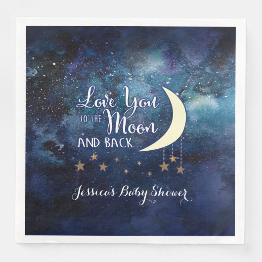 Van je houden bij de maan en van de oude luiers servetten (Voorkant)