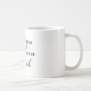 Van je houden bij de maan koffiemok
