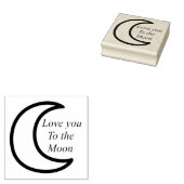 Van je houden bij de maan rubberstempel (Gestempeld)