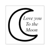 Van je houden bij de maan rubberstempel (Afrduk)