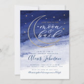 Van je houden bij de Moon & Back Baby shower Uitno Kaart (Voorkant)