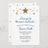 Van je houden bij de Moon & Back Baby shower Uitno Kaart (Voorkant / Achterkant)