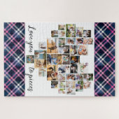 Van je houden bij Stukken Hart Shaped 36 Foto gepl Legpuzzel (Horizontaal)