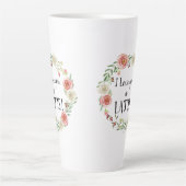 Van je houden een LATTE Waterverf Floral Wreated R Latte Mok (Voorkant)