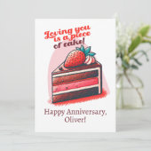 Van je houden is een eitje Jubileum Feestdagenkaart (Staand voorkant)