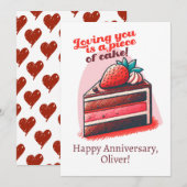 Van je houden is een eitje trouwdag feestdagenkaart (Voorkant / Achterkant)