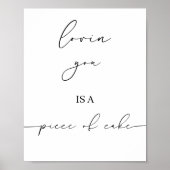 Van je houden is een fluitje van een cent | Taart  Poster (Voorkant)