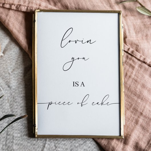 Van je houden is een fluitje van een cent | Taart  Poster