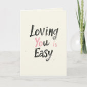 Van je houden is een makkelijke Valentijnsdag Kaart (Voorkant)