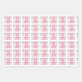 Van je houden naar de maan en rugcadeauverpakking  inpakpapier vel (Voorkant)