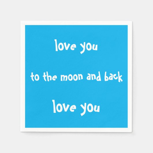 van je houden op de maan en papieren servetten (Voorkant)