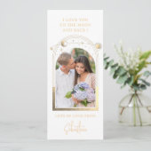 Van je houden op de maan Foto van het Kelestische  Feestdagenkaart (Staand voorkant)