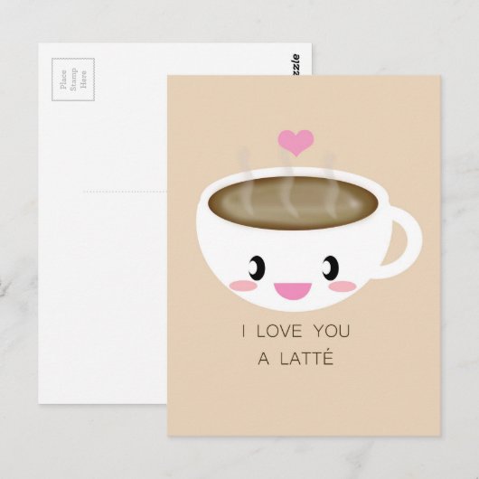 Van je houdt een Briefkaart van Latté (Voorkant / Achterkant)