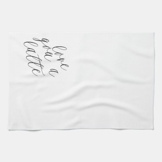 Van je houdt een Latte Kitchen Towel Valentijn Theedoek (Horizontaal)