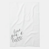 Van je houdt een Latte Kitchen Towel Valentijn Theedoek (Verticaal)