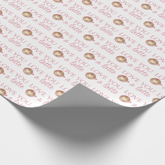 Van je houdt een latte omslagpapier cadeaupapier (Hoek)