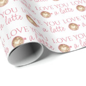 Van je houdt een latte omslagpapier cadeaupapier (Rol Hoek)