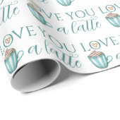 Van je houdt een latte omslagpapier cadeaupapier (Rol Hoek)