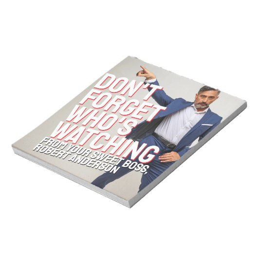 Van je lieve baas notitieblok (Linkerzijde)