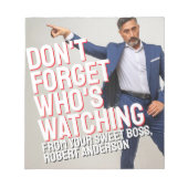 Van je lieve baas notitieblok (Voorkant)