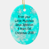 Van je mama, kerstcadeau voor mam Kerstmis Keramisch Ornament (Achterkant)