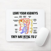 Van je nieren houden ze levensecht (nefron) muismat (Met muis)