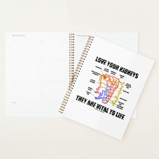 Van je nieren houden ze onmisbaar voor het leven n planner (Display)
