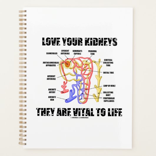 Van je nieren houden ze onmisbaar voor het leven n planner (Voorkant)
