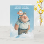 Van je schouders Vaderdag kaart (Gele Bloem)