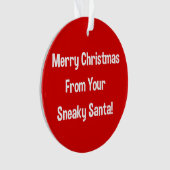 Van je Sneaky Santa Acrylversiering Ornament (voorkant)
