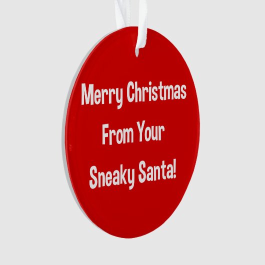 Van je Sneaky Santa Acrylversiering Ornament (voorkant)