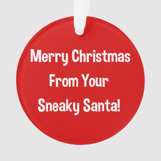 Van je Sneaky Santa Acrylversiering Ornament (voorkant)