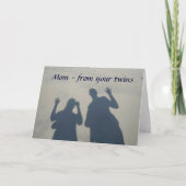 VAN JE TWEELINGMOEDER OP JE VERJAARDAG KAART (Voorkant)