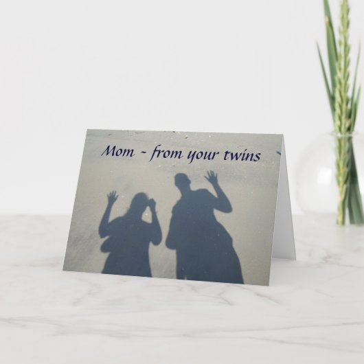 VAN JE TWEELINGMOEDER OP JE VERJAARDAG KAART (Voorkant)