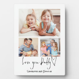 Van je vader 3 Foto's Script Name White Fotoplaat