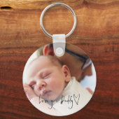 Van je vaders dag Aangepaste foto Sleutelhanger (Voorkant)