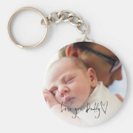 Van je vaders dag Aangepaste foto Sleutelhanger